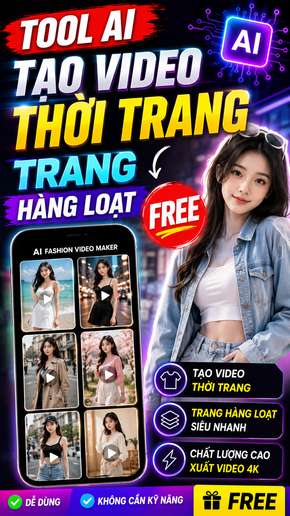 TOOL TẠO VIDEO THỜI TRANG HÀNG LOẠT